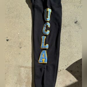 UCLA Bruins Sweat Pants By Mens Size Large Black Patches Made In USA